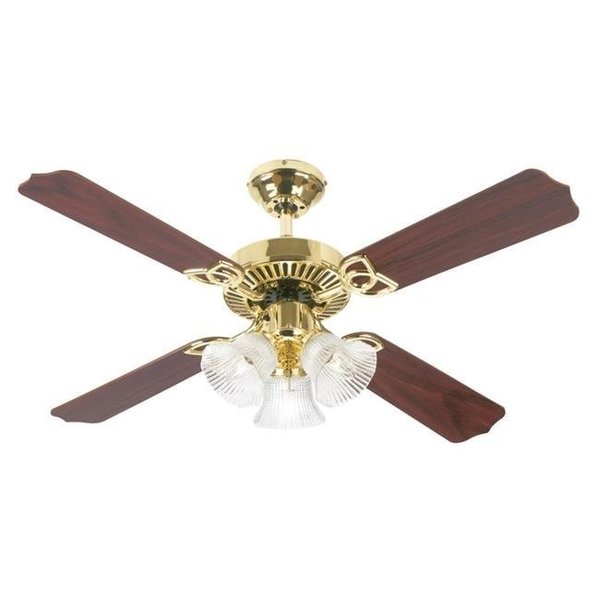 Westinghouse Westinghouse 3002639 42 in. Crusader Polished Brass Brown Indoor Ceiling Fan 3002639